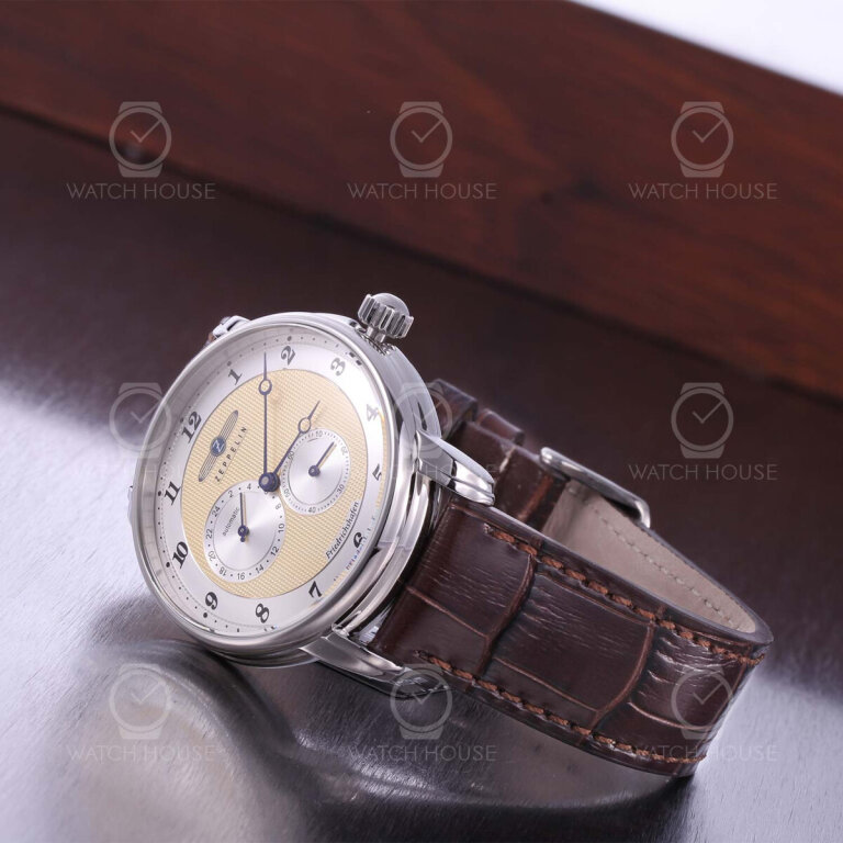 Zeppelin Friedrichshafen 8568-5 Gold - Automatikuhr Dezentrale Sekunde