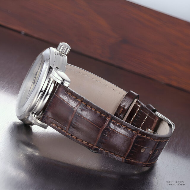 Zeppelin Friedrichshafen Automatico 8590-5 – Orologio Uomo Con Cinturino In Pelle, Cassa Acciaio 42mm, Riserva Di Carica, Made In Germany