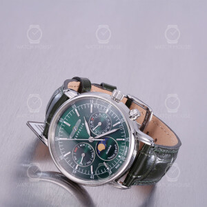 Zeppelin LZ14 Marine 8635-4 Vollkalender Mondphasen Uhr
