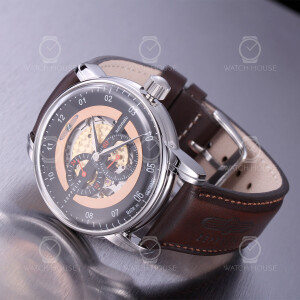 Zeppelin New Captains Line 8664-5 Skelettierte Herren Automatik