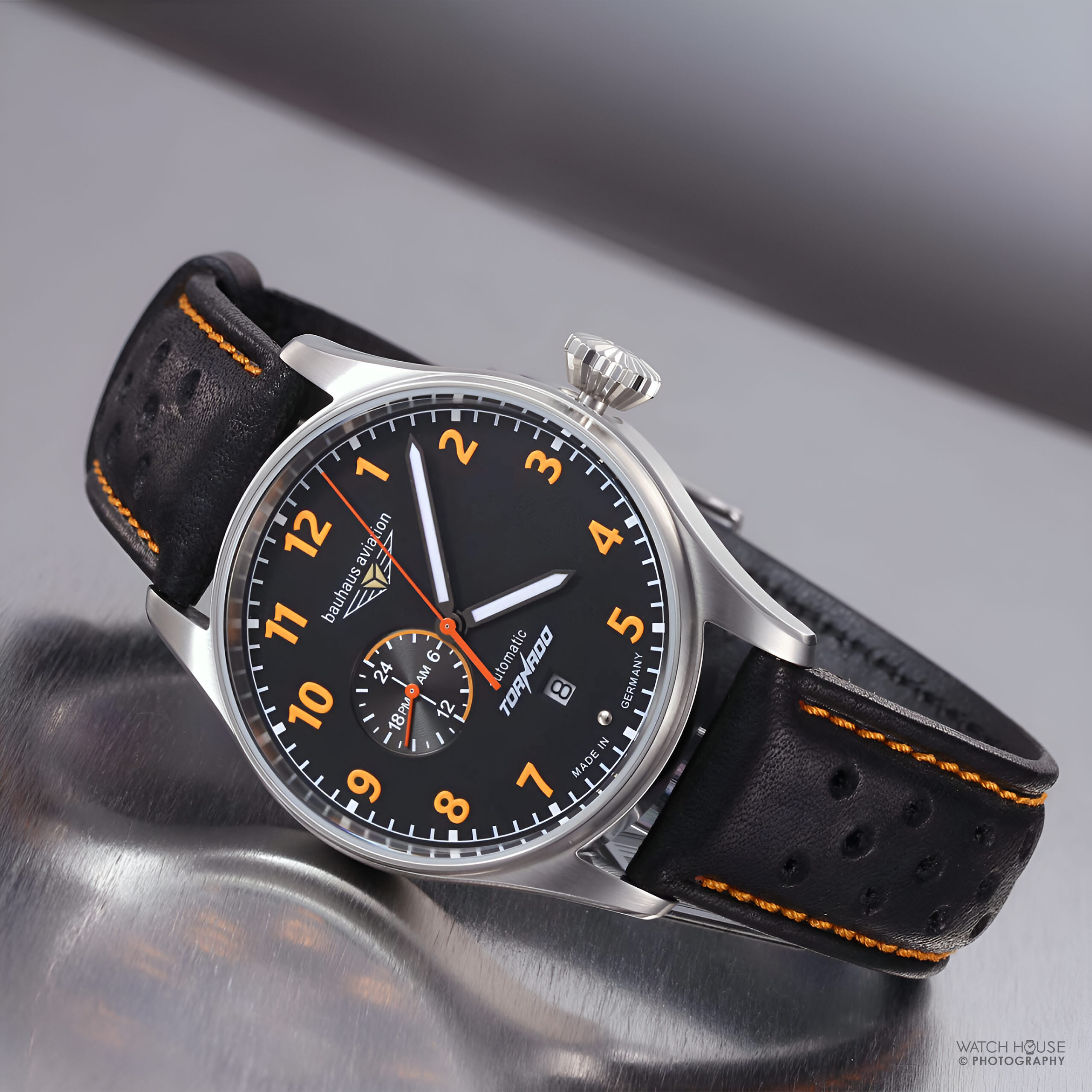 Bauhaus Aviation Tornado Quartz Watch 27702 - Black/White - Buy Online