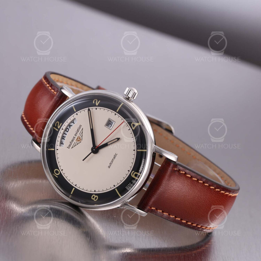 Bauhaus Aviation Vintage Pilot 2462-2 Groß-Tag/Datum Automatik