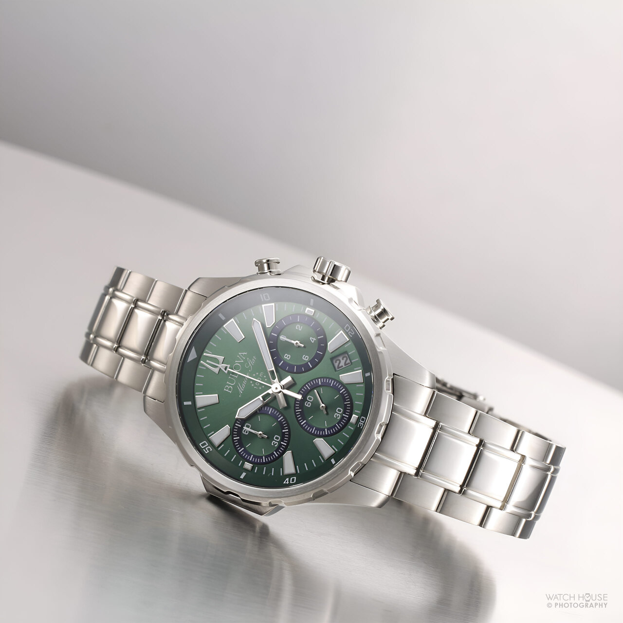 Bulova Marine Star Series B Chronograph 96B465 Grün