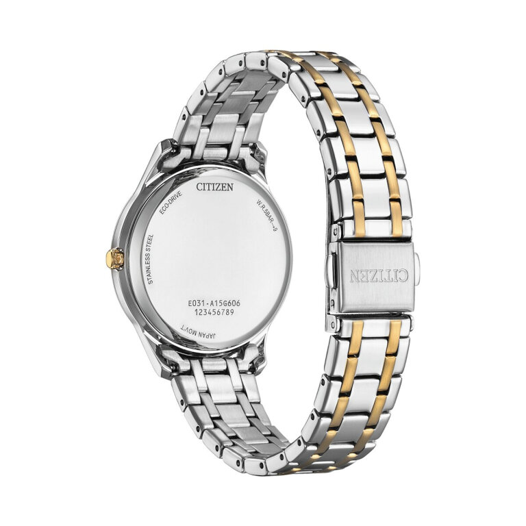 Citizen Elegance Damenuhr EM0416-78A Perlmutt Weiß Bicolor