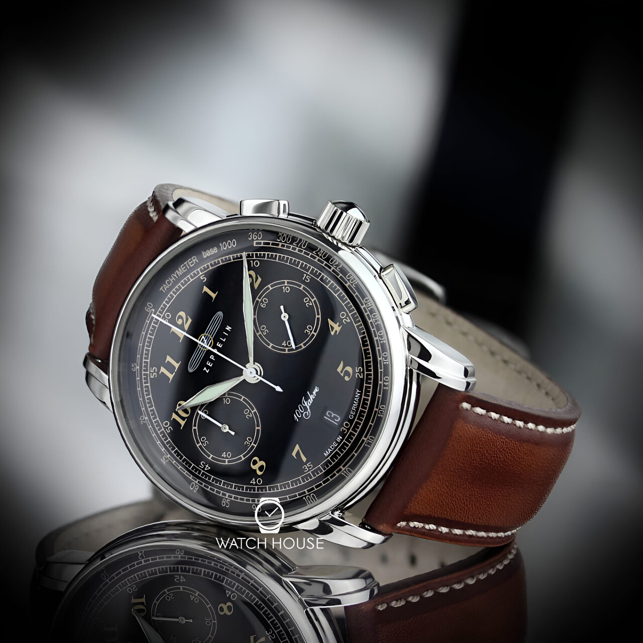 Zeppelin LZ127 7674-3 Serie 100 Jahre Zeppelin Mens Chronograph
