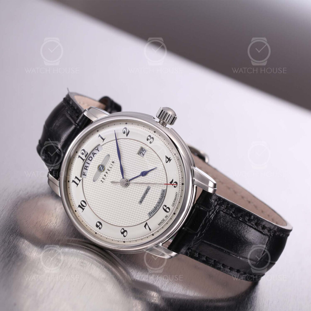 Zeppelin Friedrichshafen 8562-4 Silver - Automatic watch 8285 day/date