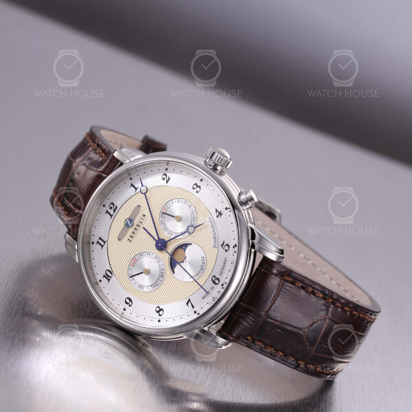 Zeppelin Friedrichshafen Herrenuhr 8536-5 mit Vollkalender