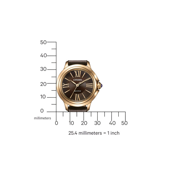 Citizen L womens watch Eco-Drive Cabochon and Perlmutt EM1163-09X