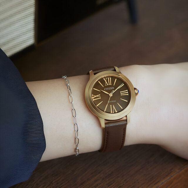 Citizen L womens watch Eco-Drive Cabochon and Perlmutt EM1163-09X