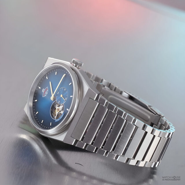 Ruhla 1929 Space Control Automatic 4866M-3 Open Heart Blue