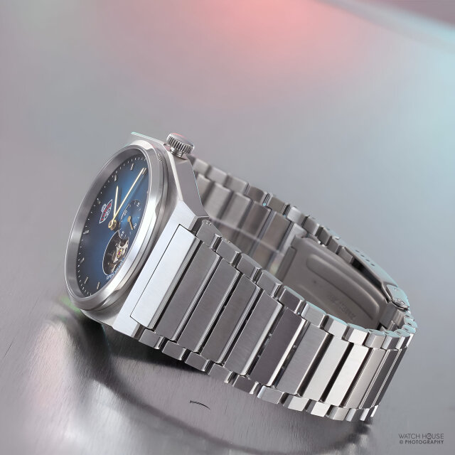Ruhla 1929 Space Control Automatic 4866M-3 Open Heart Blue