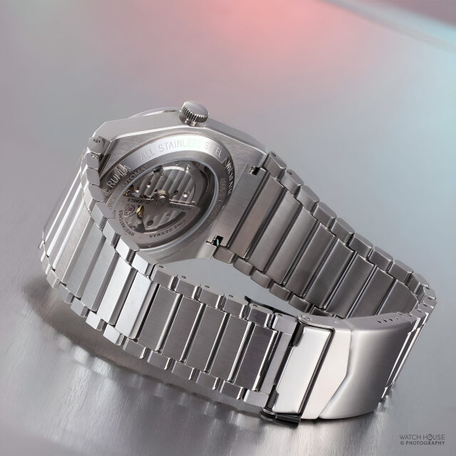Ruhla 1929 Space Control Automatic 4866M-3 Open Heart Blue
