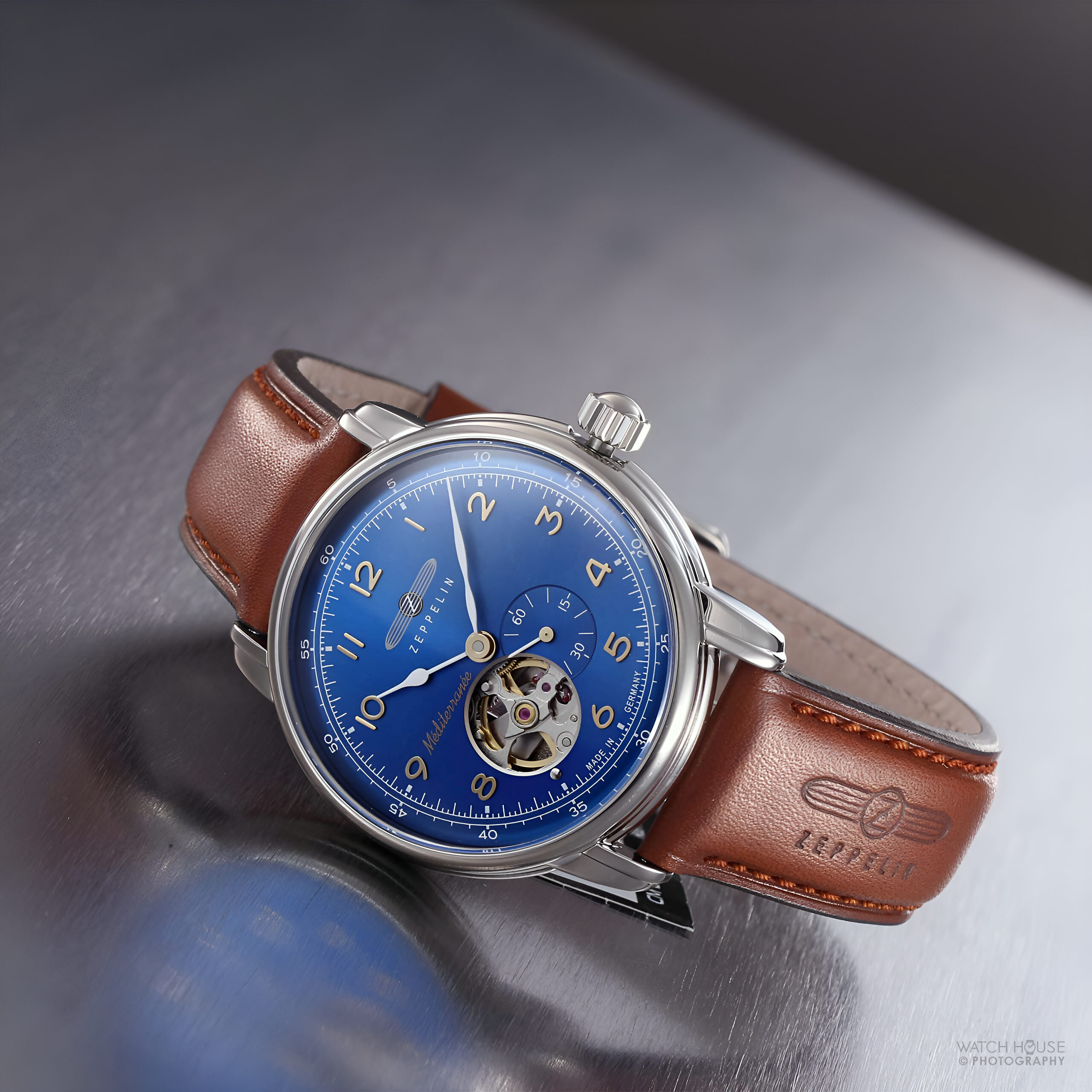 Zeppelin automatic watch 100 years of Mediterranée 9666-3 Blue