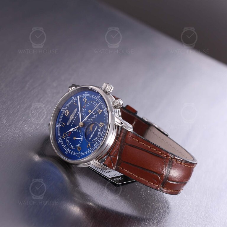 Zeppelin Mediterranée moon phase 35mm 9637-5 blue