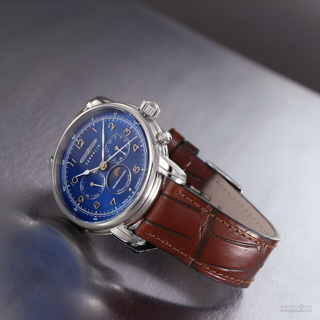 Zeppelin Mediterranée moon phase 41mm 9636-3 blue