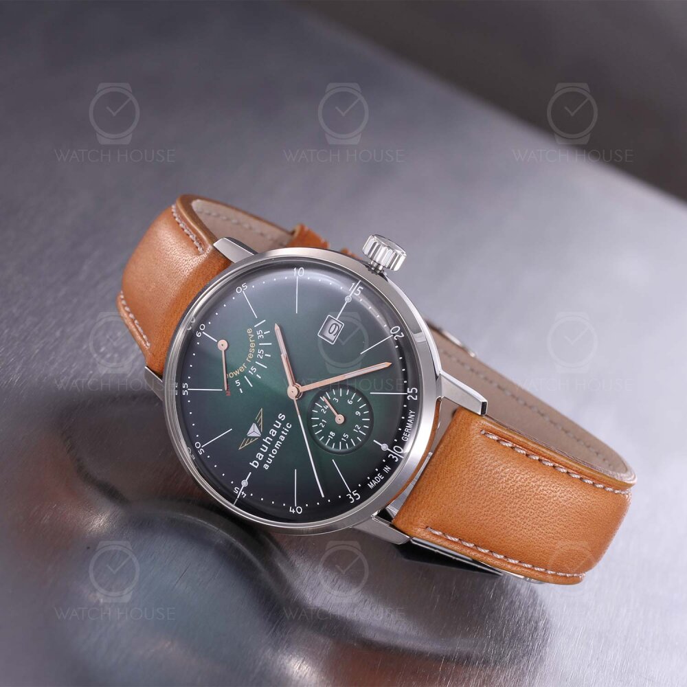 Bauhaus Automatikuhr Dessau 2060-4 Kaliber P9132 Grün