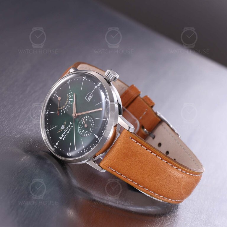 Bauhaus Automatikuhr Dessau 2060-4 Kaliber P9132 Grün