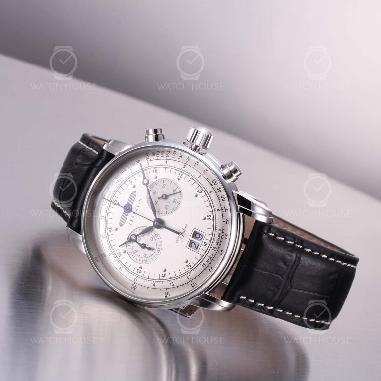 Zeppelin 100 years of mens watch 7690-1 silver