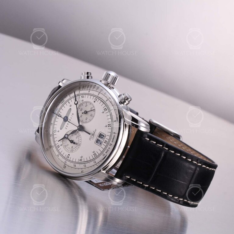 Zeppelin 100 years of mens watch 7690-1 silver