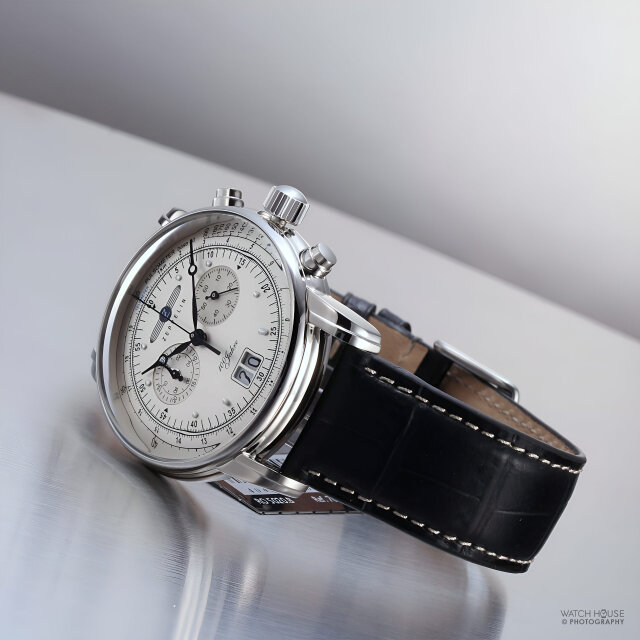 Zeppelin 100 years of mens watch 7690-1 silver