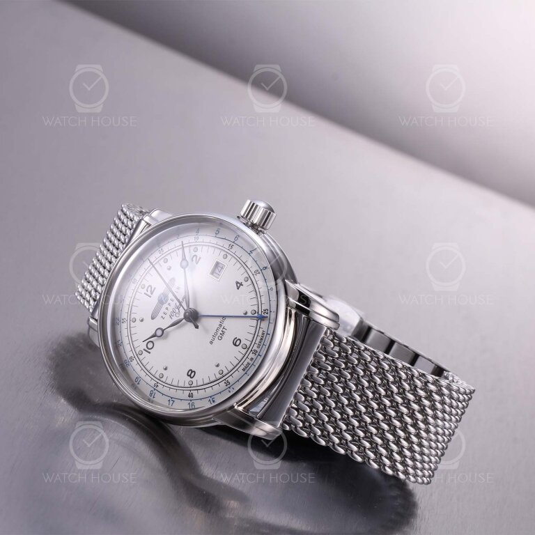 Zeppelin 100 years GMT automatic watch 8666m-1 silver