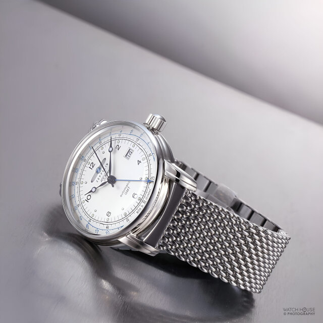 Zeppelin 100 years GMT automatic watch 8666m-1 silver