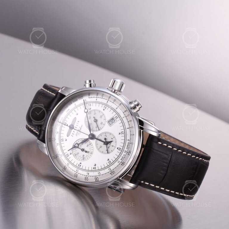 Zeppelin 100 years chronograph 7680-1 silver