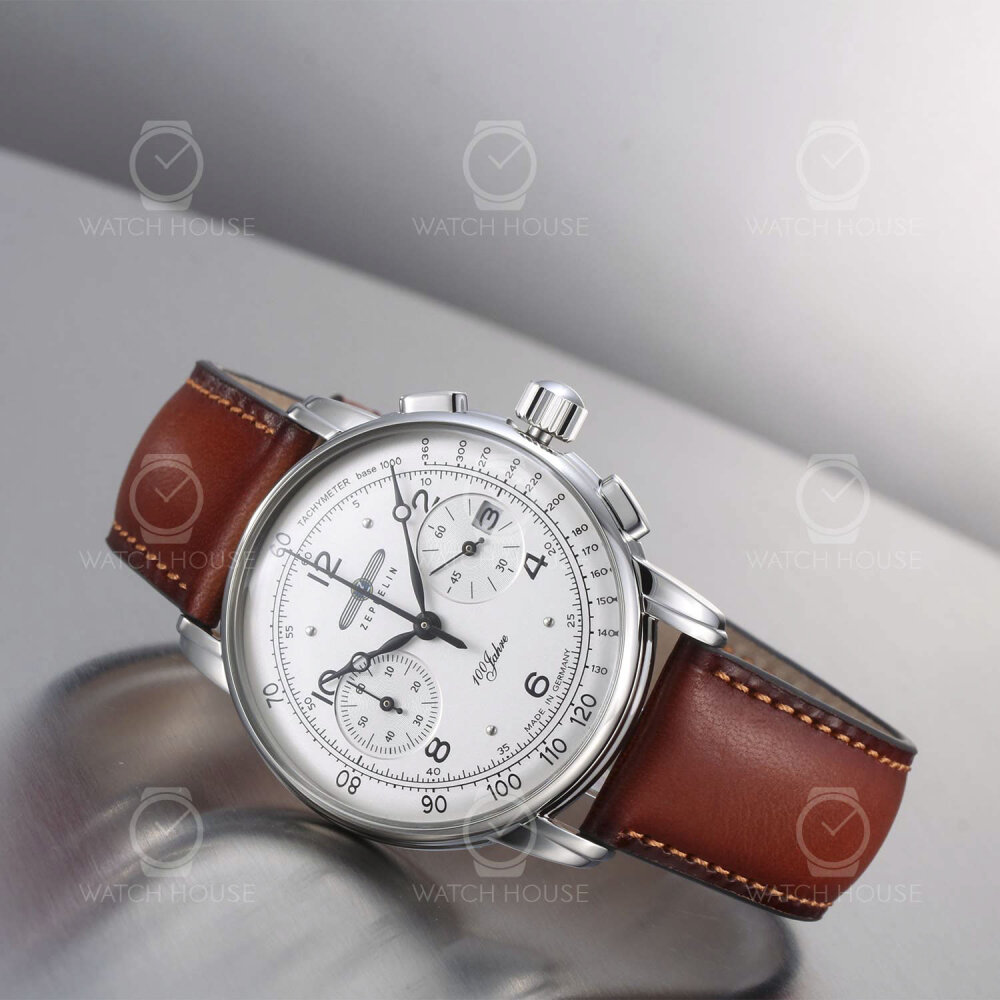 Zeppelin 100 Jahre Chronograph 8676-1 Weiß
