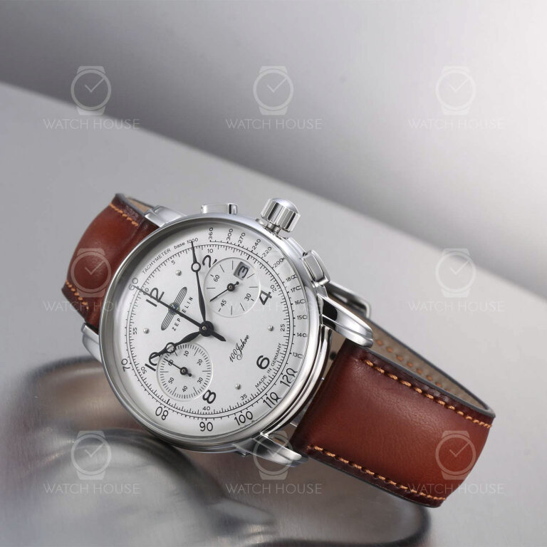 Zeppelin 100 years chronograph 8676-1 white