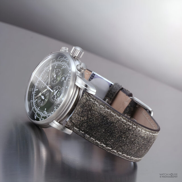Zeppelin 100 years Alarm Chronograph 8680-4 green