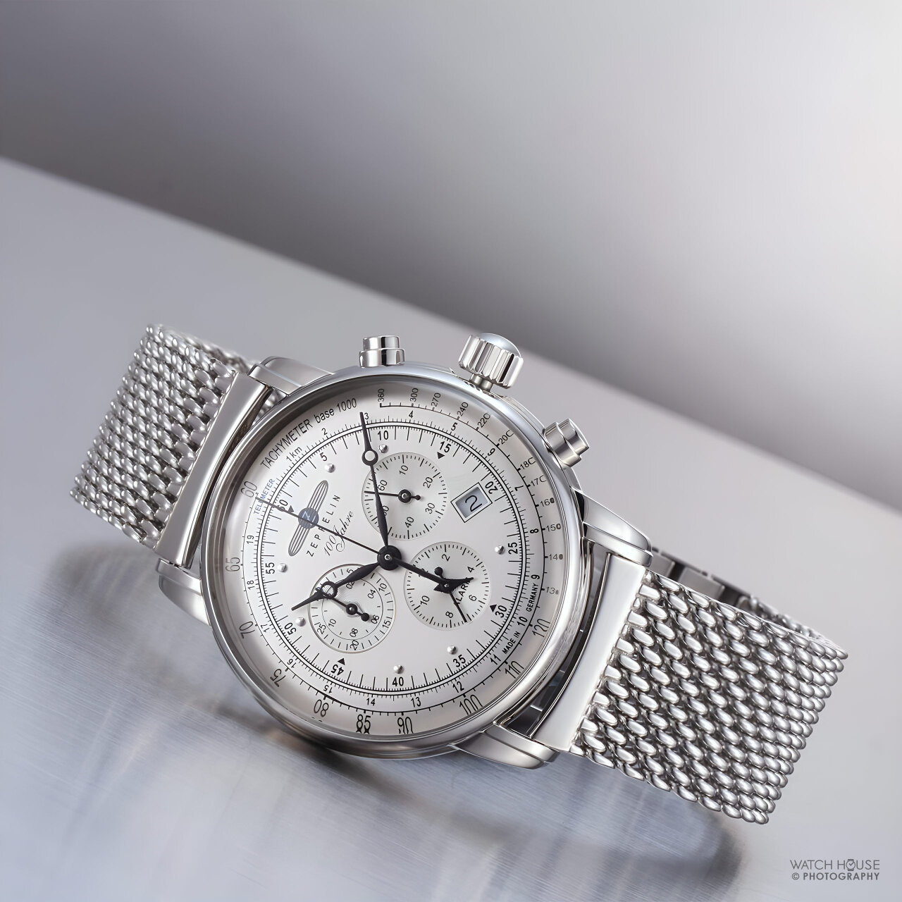 Zeppelin 100 years chronograph 7680m-1 silver