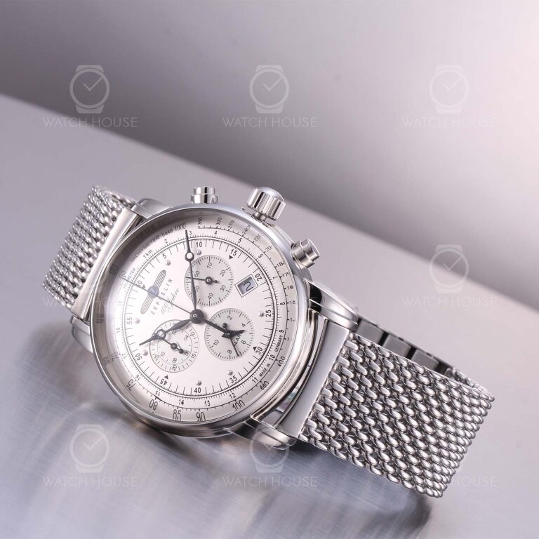 Zeppelin 100 years chronograph 7680m-1 silver