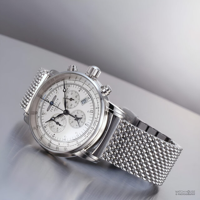 Zeppelin 100 years chronograph 7680m-1 silver