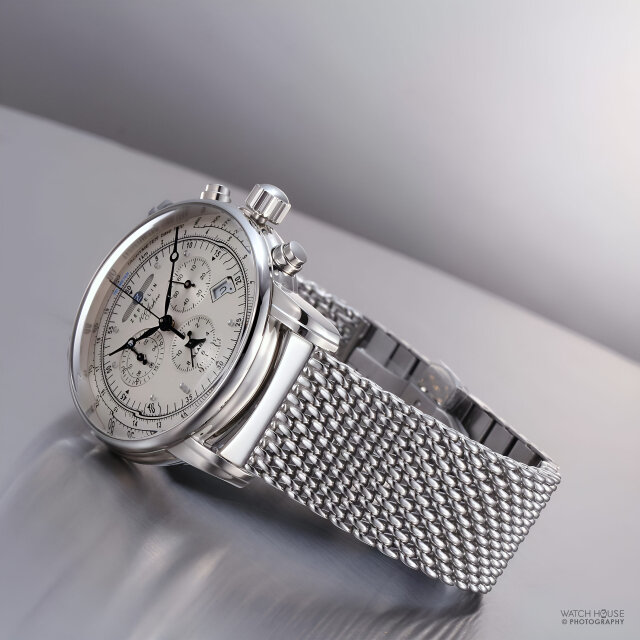Zeppelin 100 years chronograph 7680m-1 silver