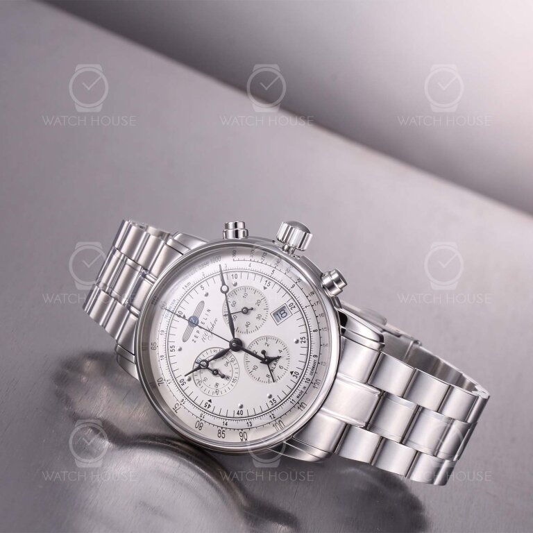 Zeppelin 100 years chronograph 7680MB-1 silver