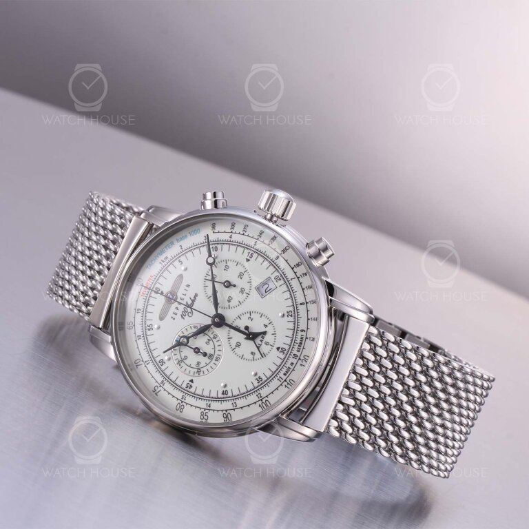Zeppelin 100 years Alarm Chronograph 8680m-3 Luminous-Dial