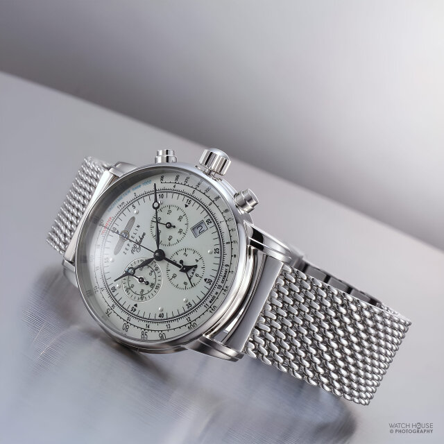 Zeppelin 100 years Alarm Chronograph 8680m-3 Luminous-Dial