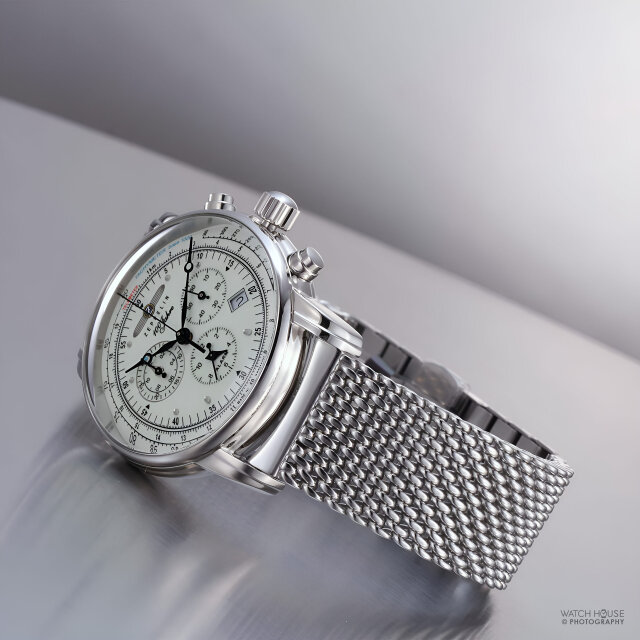 Zeppelin 100 years Alarm Chronograph 8680m-3 Luminous-Dial