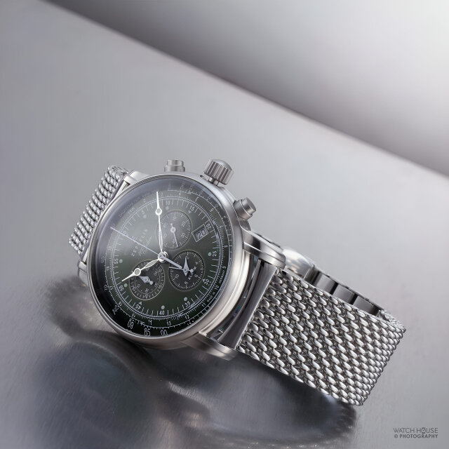 Zeppelin 100 years Alarm Chronograph 8680m-4 green