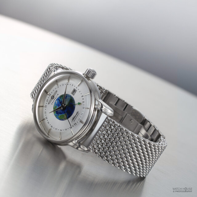 Zeppelin Atlantic GMT Automatikuhr 8468M-1 Silber