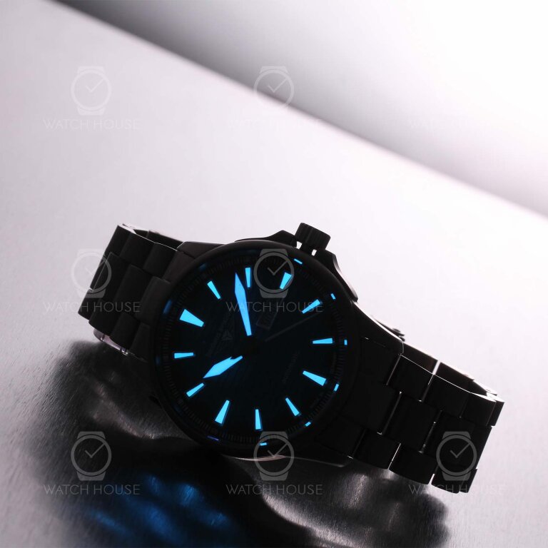 Bauhaus Aviation Iron Annie Automatikuhr 2862M-3 Blau