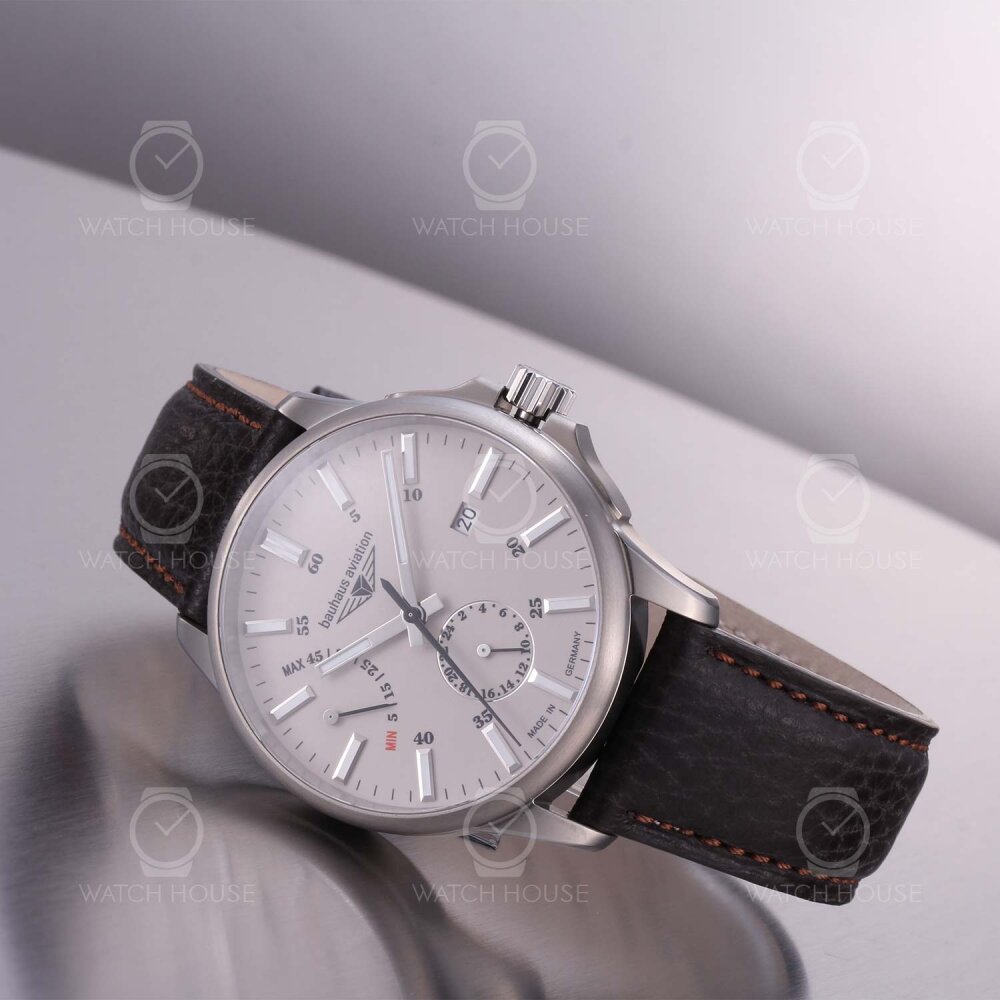 Bauhaus Aviation Titanium Automatikuhr 2860-5 Beige