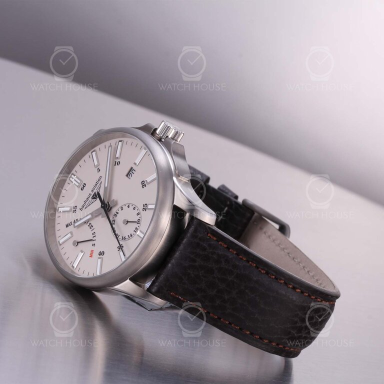 Bauhaus Aviation Titanium Automatikuhr 2860-5 Beige