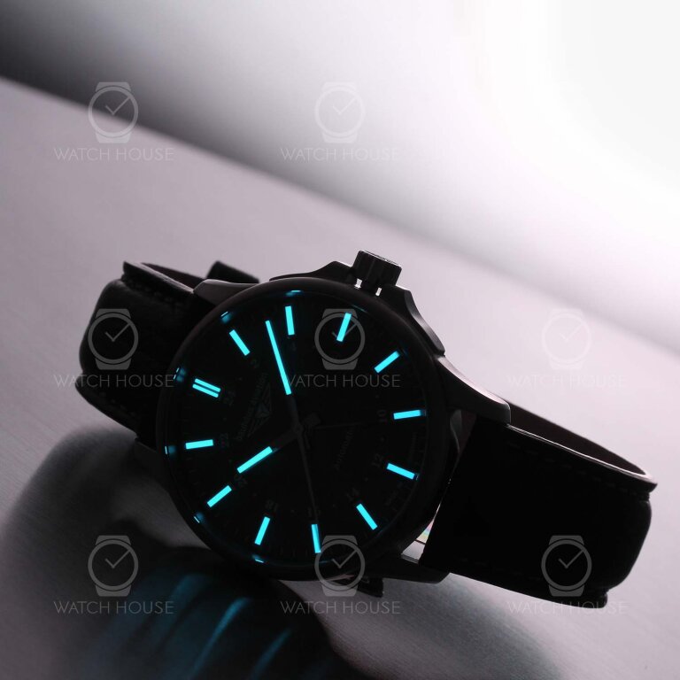 Bauhaus Aviation Titanium Automatikuhr 2868-4 Dunkelgrün