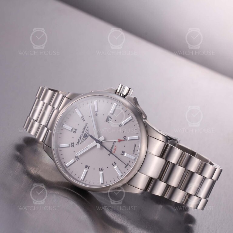 Bauhaus Aviation GMT Automatikuhr 2868M-5 Titan Beige