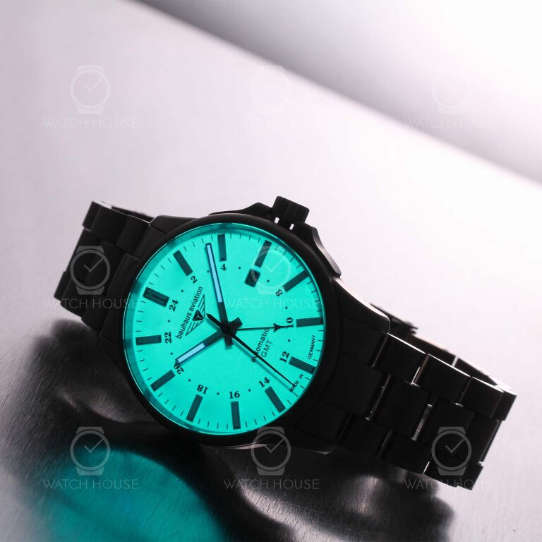 Bauhaus Aviation GMT Automatikuhr 2868M-5 Titan Beige