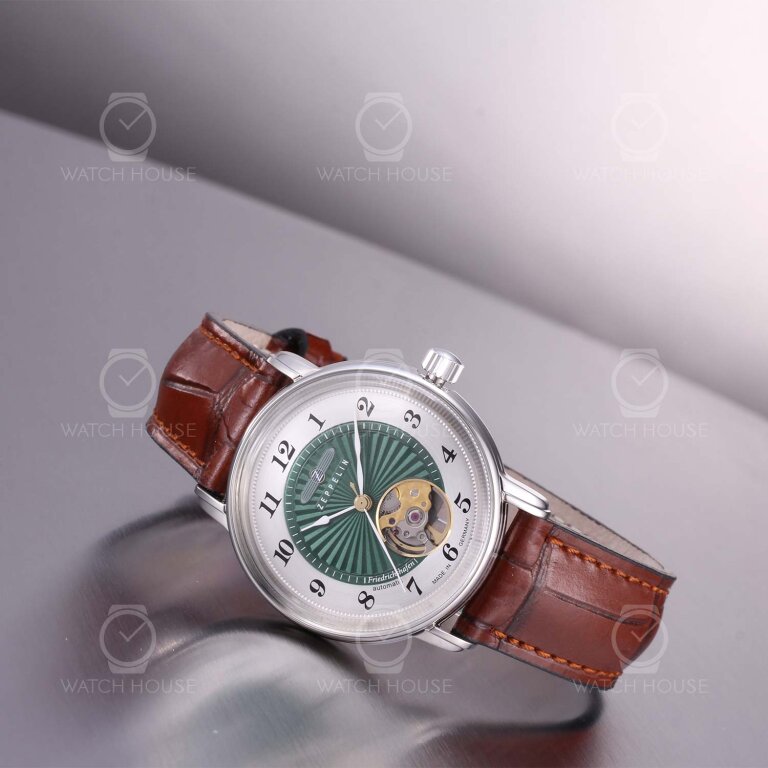 Zeppelin Friedrichshafen automatic watch 8567-2 dark green
