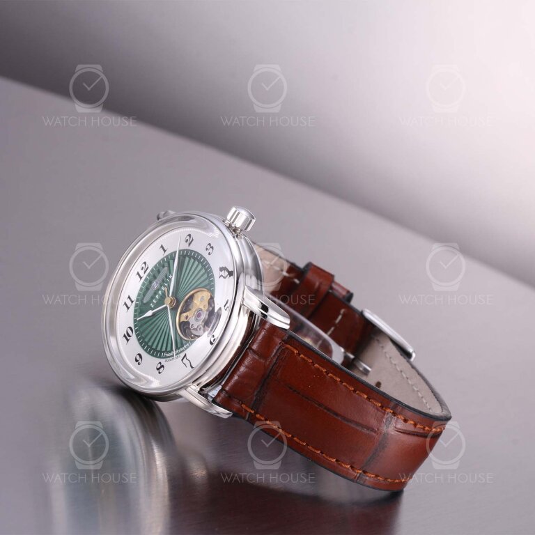 Zeppelin Friedrichshafen Automatikuhr 8567-2 Dunkelgrün