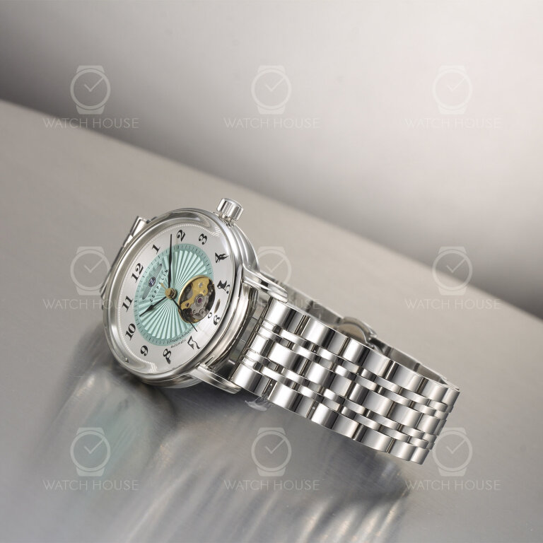 Zeppelin Friedrichshafen Automatikuhr 8569M-4 Türkisfarben