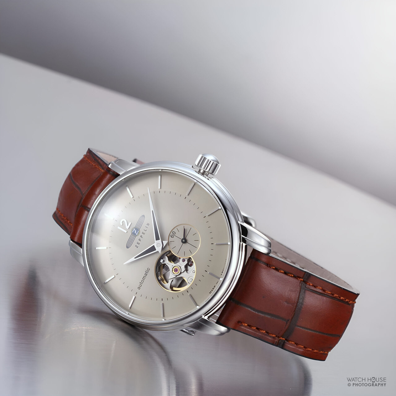 Zeppelin LZ 120 Bodensee Automatikuhr 8166-1 Beige